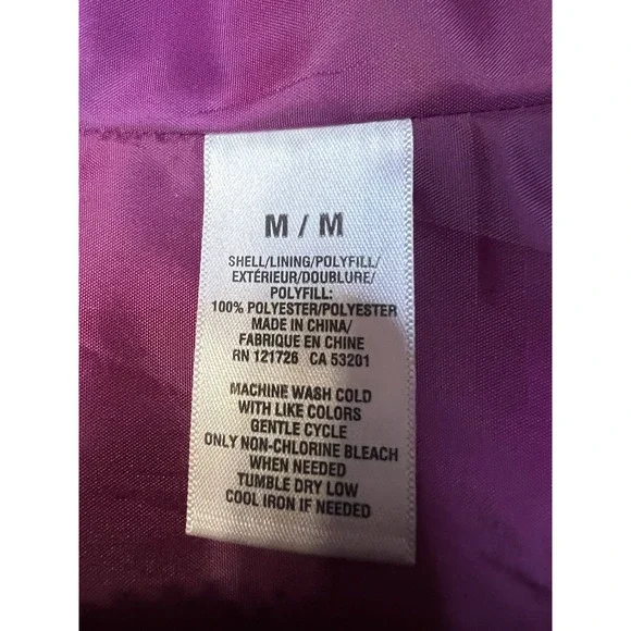 Aeropostale Women's Quilted Puffer Vest Mock Collar Navy Size Medium EXCELLENT - Picture 5 of 5